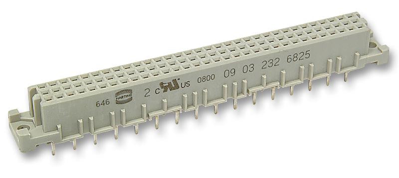 HARTING 09 03 232 6825 DIN 41612 Connector, Type C Series, 32 Contacts, Receptacle, 2.54 mm, 2 Row, a + c