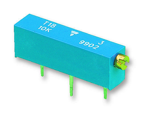 VISHAY T18503KT10 Trimmer Potentiometer, 50 kohm, 750 mW, &plusmn; 10%, T18 Series, 18 Turns, Through Hole