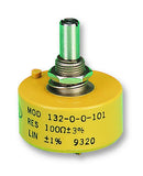 VISHAY 132B20502 Rotary Potentiometer, Wirewound, 5 kohm, 2.75 W, &plusmn; 3%, 132B Series, 1 Turns, Linear