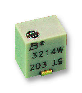 BOURNS 3214W-1-504E Trimmer Potentiometer, 500 kohm, 250 mW, &plusmn; 10%, Trimpot 3214 Series, 5 Turns, Surface Mount Device