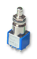 APEM 8646A Pushbutton Switch, On-On, DPDT, 250 V, 30 V, 6 A, Solder