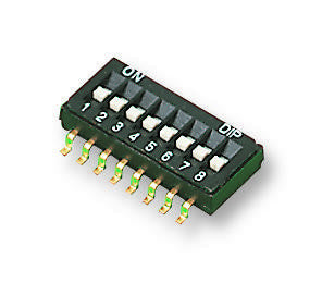 MULTICOMP MCDHA-08TQR DIP / SIP Switch, 8 Circuits, SPST, SMD, DIP, 24 V