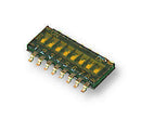 MULTICOMP MCDHN-08F-T-V DIP / SIP Switch, 8 Circuits, SPST, SMD, MCDHN Series, DIP Sealed, 24 VDC