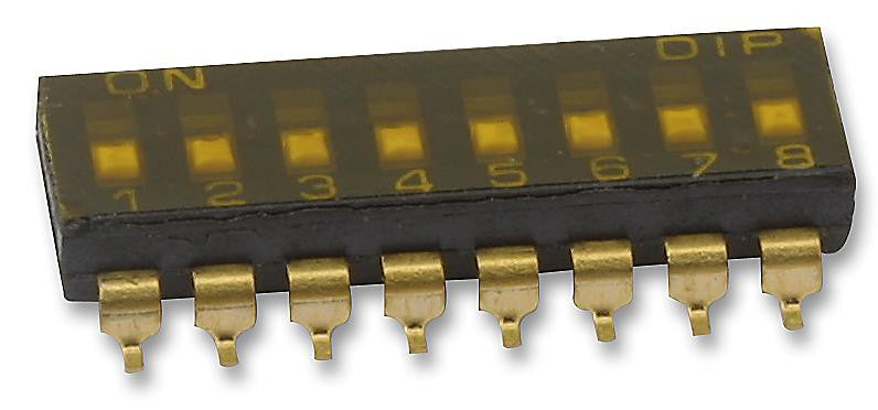 MULTICOMP MCDM(R)-08-T DIP / SIP Switch, 8 Circuits, SPST, SMD, DM Series, DIP Sealed, 24 VDC