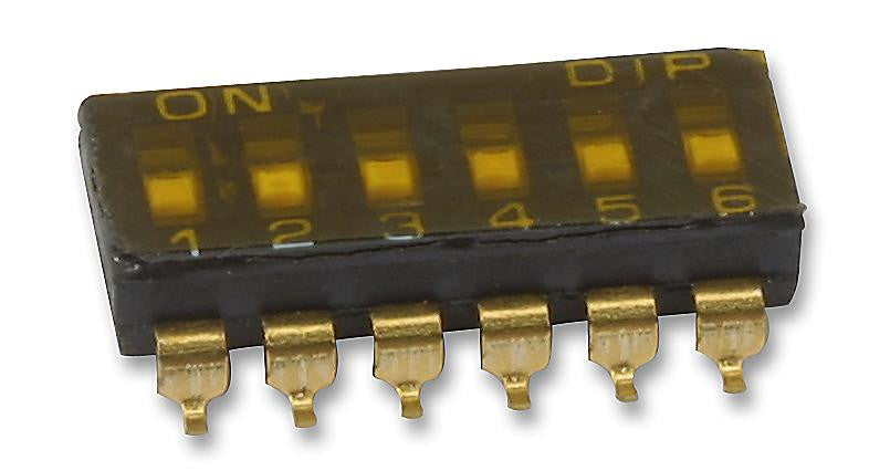 MULTICOMP MCDM(R)-06-T DIP / SIP Switch, 6 Circuits, SPST, SMD, DM Series, DIP Sealed, 24 VDC