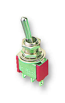 C & K COMPONENTS 7105SYZQE Toggle Switch, SPDT, Non Illuminated, (On)-Off-(On), 7000 Series, Panel, 5 A