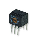 OMRON ELECTRONIC COMPONENTS A6C-16R(N) Rotary Switch, 16 Position, Non Illuminated, A6C Series, 22.5 &deg;, 100 mA