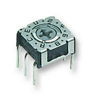 APEM P36103 Rotary Coded Switch, P36 Series, Through Hole, 16 Position, 24 VDC, Hexadecimal, 400 mA