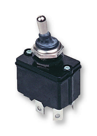 APEM 3646NF/2 Toggle Switch, DPDT, Non Illuminated, On-On, 3600NF Series, Panel, 12 A