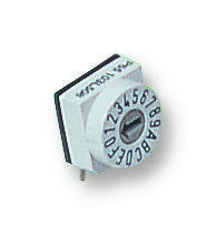 APEM PT65-103-L508 Rotary Coded Switch, Through Hole, 16 Position, 24 VDC, Hexadecimal, 400 mA