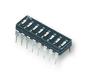 APEM NDIR08ST DIP / SIP Switch, 8 Circuits, SPST, Through Hole, NDI Series, DIP Sealed, 24 VDC