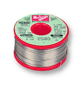 MULTICORE / LOCTITE D99182 Solder Wire, Lead Free, 1.22mm Diameter, 227&iuml;&iquest;&frac12;C, 250g