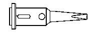 PORTASOL SP.2.4D.F Soldering Iron Tip, Screwdriver, 2.4 mm