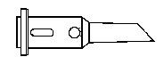 PORTASOL SP.4.8G.F Soldering Iron Tip, Chisel, 4.8 mm