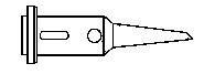 PORTASOL SP.1.0S.F Soldering Iron Tip, Chisel, 1 mm