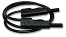 HIRSCHMANN TEST AND MEASUREMENT 973644100 Test Lead, 4mm Banana Plug to 4mm Banana Plug, Black, 60 V, 16 A, 250 mm