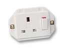 MK 2531WHI MAINS SOCKET, 1GANG SWITCH