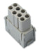HARTING 0914 008 3101 Heavy Duty Connector Insert, Socket Module, Less Contacts, Han-Modular EE Series, Receptacle