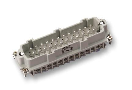 EPIC 10.1960 Heavy Duty Connector Insert, 24+PE, Wire Protection, HBE Series, Plug, 24B, 24 Contacts, 16 A