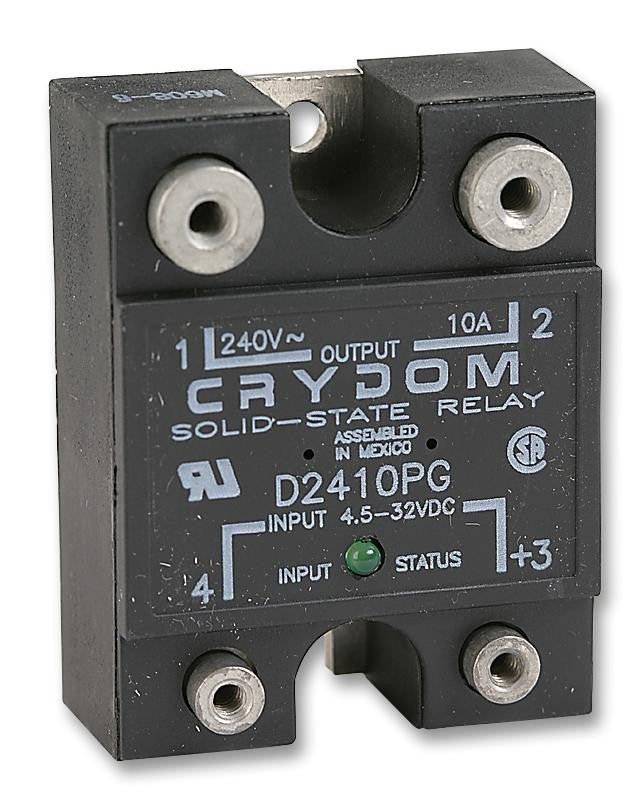 CRYDOM D2410PG Solid State Relay, 10 A, 280 Vrms, Panel, Screw