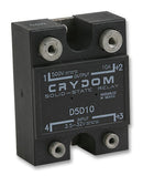 CRYDOM D5D10 Solid State Relay, SPST-NO, 10 A, 500 VDC, Panel, Screw, DC Switch