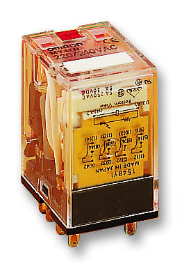 OMRON INDUSTRIAL AUTOMATION MY4N 24ACS Power Relay, 4PDT, 24 VAC, 5 A, MY Series, Socket, Non Latching