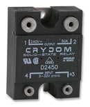 CRYDOM D2450 Solid State Relay, SPST-NO, 50 A, 280 VAC, Panel, Screw, Zero Crossing