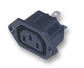 BULGIN PX0675/63 Power Entry Connector, Receptacle, 250 VAC, 10 A, Panel Mount, Solder