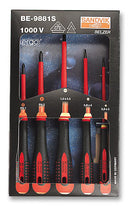 ERGO BAHCO BE-9881S SCREWDRIVER SET, VDE, 5PC