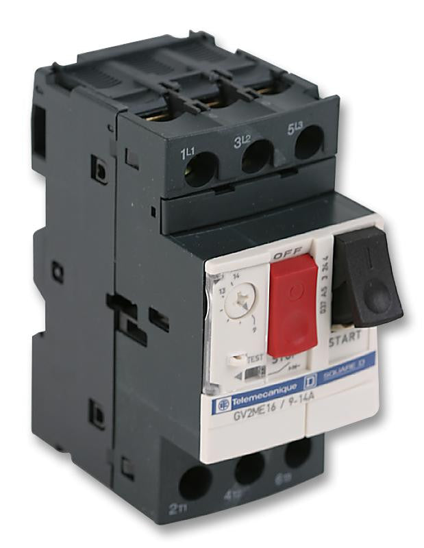 SCHNEIDER ELECTRIC / TELEMECANIQUE GV2ME16 Thermal Magnetic Circuit Breaker, GV2M Series, 690 VAC, 14 A, 3 Pole, DIN Rail