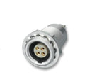 LEMO EGG.0B.307.CLL Circular Connector, 0B Series, Panel Mount Receptacle, 7 Contacts, Solder Socket, Push-Pull