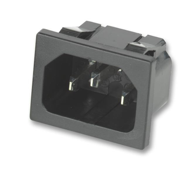 MULTICOMP JR-101S-G Power Entry Connector, Plug, 250 VAC, 10 A, Panel Mount, Quick Connect