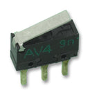 PANASONIC ELECTRIC WORKS AV4624 Microswitch, Left Angle Terminal, AV4 Series, SPDT, Through Hole, 500 mA, 30 VDC