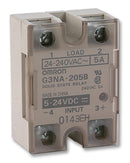 OMRON INDUSTRIAL AUTOMATION G3NA-205B BUTUDC524 Solid State Relay, SPST-NO, 5 A, 264 VAC, Panel, Screw, Zero Crossing