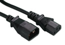 MULTICOMP L102154 Mains Power Cord, IEC 60320 C13, IEC 60320 C14, 3.3 ft, 1 m, Black