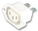 BULGIN PX0675/63/WH Power Entry Connector, Receptacle, 250 VAC, 10 A, Panel Mount, Quick Connect