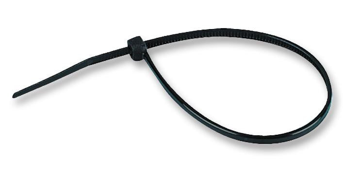 PRO POWER CV120LW Cable Tie, Nylon 6.6 (Polyamide 6.6), Black, 120 mm, 4.8 mm, 30 mm