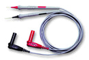 POMONA 6341 Test Lead Set, Test Tip Probe to 4mm Right Angle Banana Plug, 60 V, 3 A, 1 m, 2 Leads