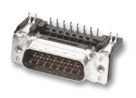 HARTING 09 65 162 6812 D Sub Connector, Right Angle, 9 Contacts, Plug, DE, D Sub PCB Connectors, Metal Body, Solder