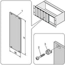 SCHROFF 20838-108 Panel, 3U, 4HP, Pack 5, Aluminium, Yellow, Subracks and 19" Cases, 128.4 mm, 20.32 mm