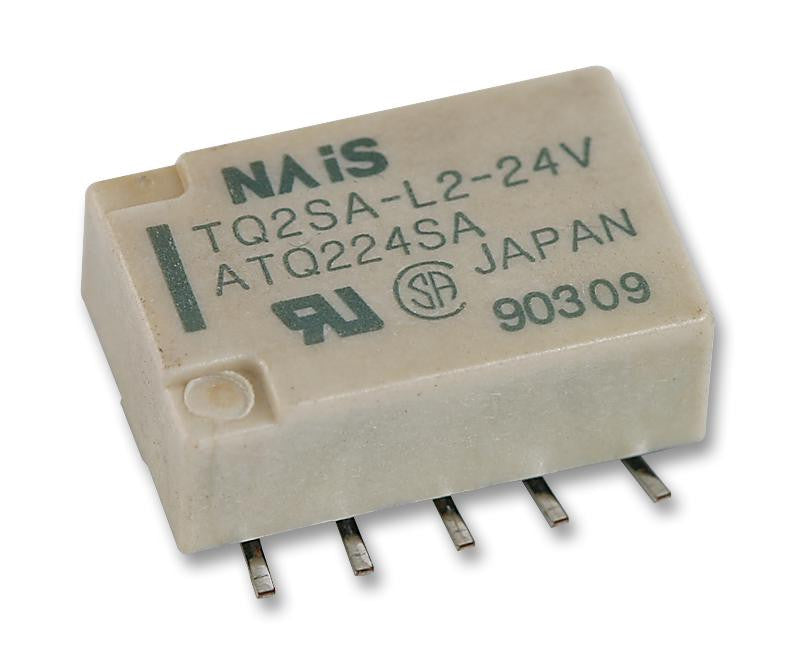 PANASONIC ELECTRIC WORKS TQ2SA-L2-12V Signal Relay, DPDT, 12 VDC, 2 A, TQ-SMD Series, SMD, Latching Dual Coil