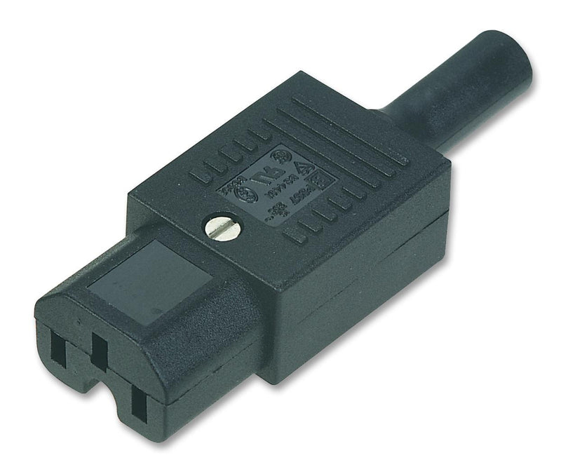 BULGIN PX0597 Power Entry Connector, Receptacle, 250 VAC, 10 A, Cable Mount, Screw