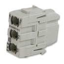 HARTING 0914 003 3101 Heavy Duty Connector Insert, Socket Module, Less Contacts, Han-Modular C Series, Receptacle