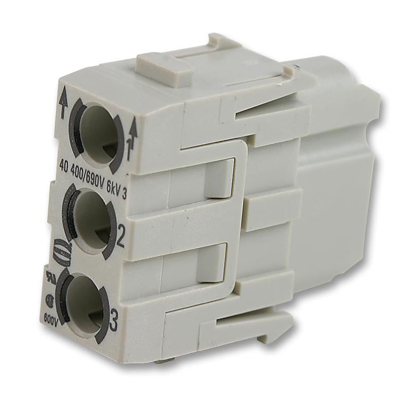 HARTING 09 14 003 3102 Heavy Duty Connector Insert, Socket Module, Less Contacts, Han-Modular C Series, Receptacle