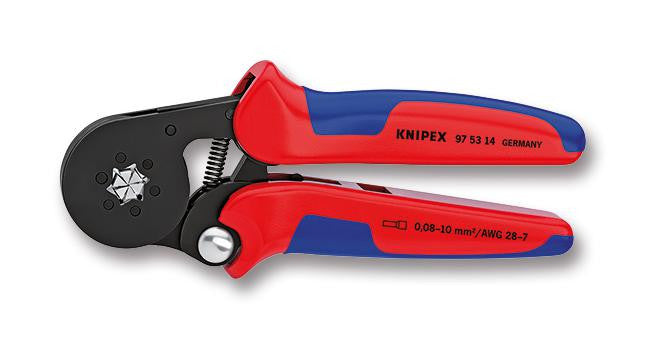 KNIPEX 97 53 14 180mm Length Self Adjusting Crimping Plier for 28AWG to 7AWG Ferrules