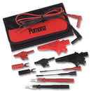 POMONA 5673B Electrical DMM Test Lead Kit with a number of Probes, Banana Plugs and Crocodile Clips