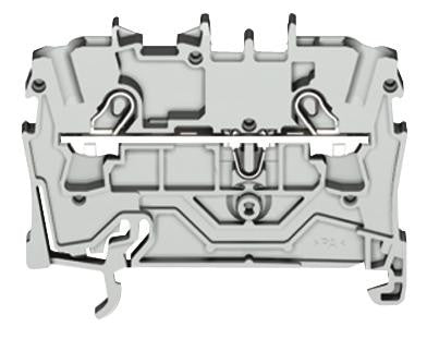 WAGO 2002-1201 DIN Rail Mount Terminal Block, 2 Ways, 22 AWG, 12 AWG, 4 mm&sup2;, Clamp, 24 A