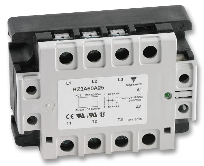 CARLO GAVAZZI RZ3A60D40 Solid State Relay, 3PST-NO, 40 A, Panel, Screw, 42 VAC, 660 VAC