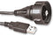 BULGIN PX0840/B/3M00 USB Cable Assembly, USB Type B Plug, USB Type A Plug, USB 2.0, 9.8 ft, 3 m