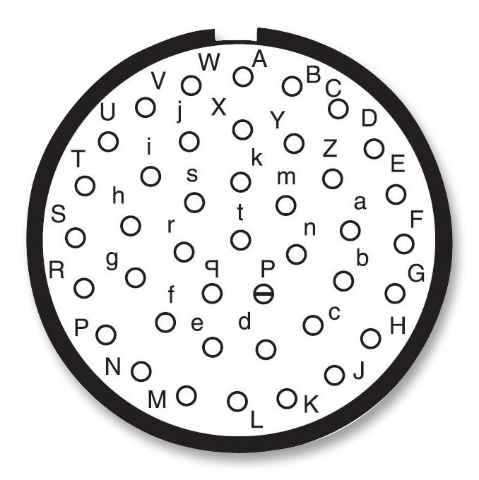 Amphenol Aerospace D38999/20MG41PN D38999/20MG41PN Circular Connector MIL-DTL-38999 Series III Wall Mount Receptacle 41 Contacts Crimp Pin